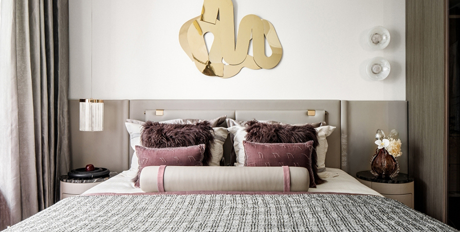 宸悅府102㎡輕奢風格三居室裝修案例