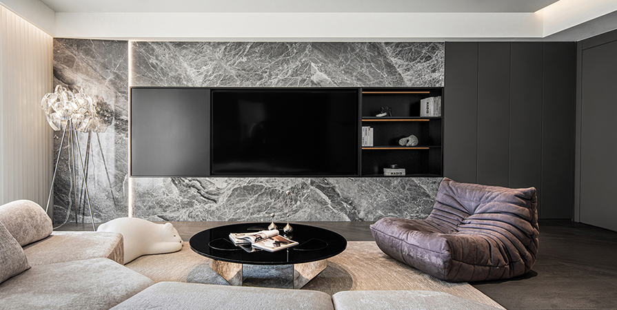 鵬飛南開學苑127㎡現代風格三居室裝修案例