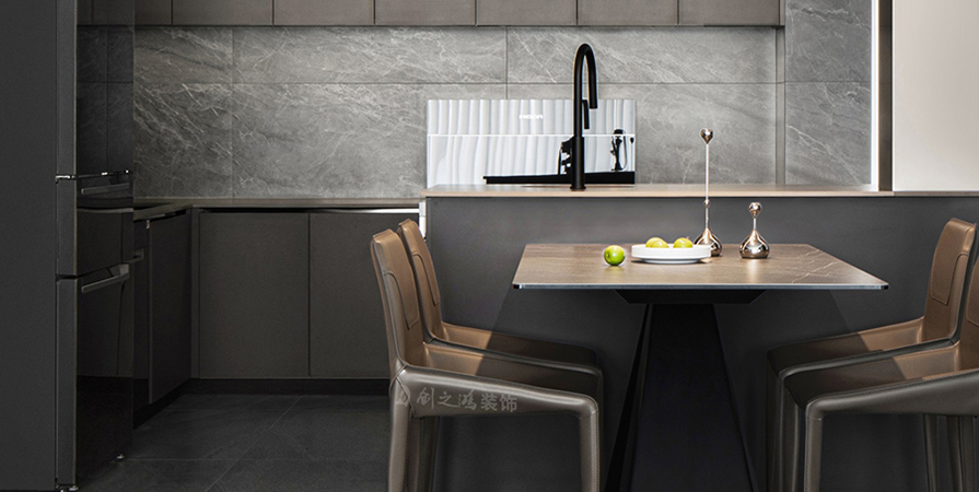 鵬飛南開學苑127㎡現代風格三居室裝修案例