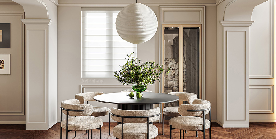 靜海秋實園300㎡法式風格別墅裝修案例