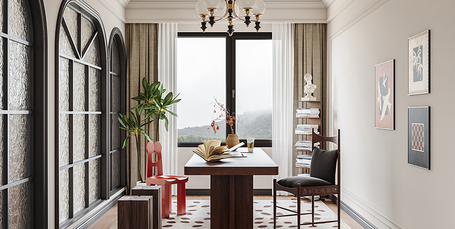 靜海秋實園300㎡法式風格別墅裝修案例