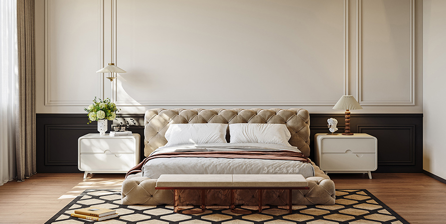 靜海秋實園300㎡法式風格別墅裝修案例