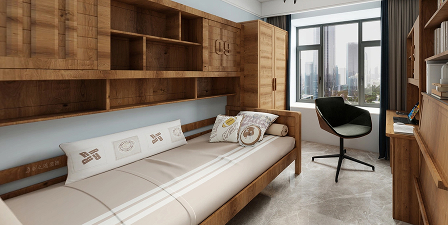 西派國印118㎡新中式風格三居室裝修案例