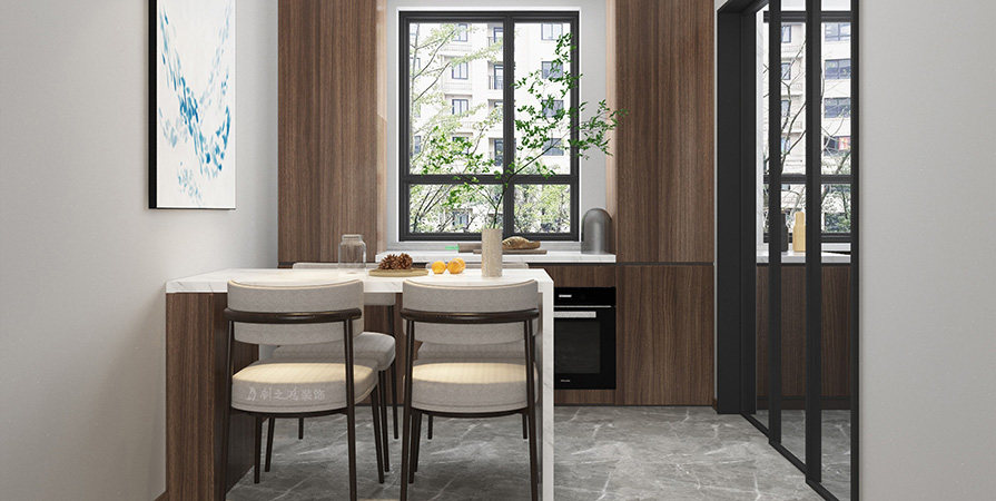 鯤棲府125㎡新中式風(fēng)格三居室裝修案例