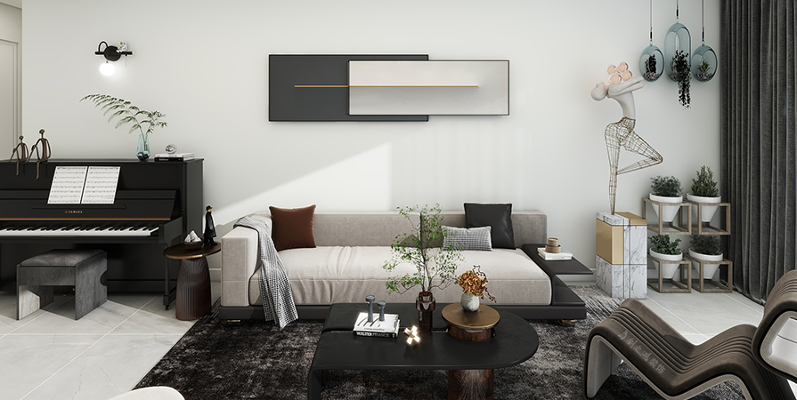 中?！ぷ蟀对淳?05㎡現(xiàn)代風格三居室裝修案例