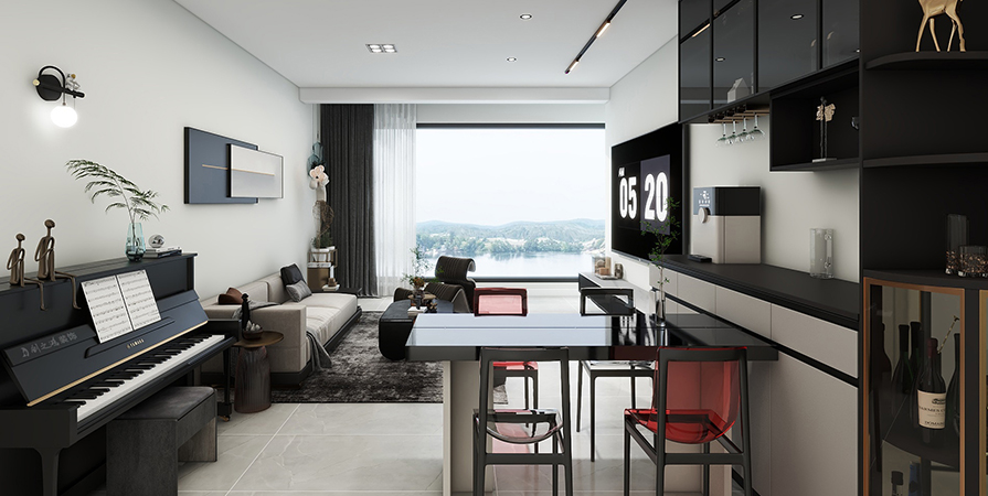 中?！ぷ蟀对淳?05㎡現(xiàn)代風格三居室裝修案例