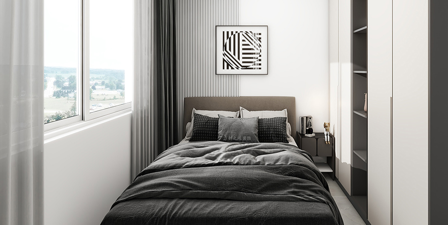 中海·左岸源境105㎡現(xiàn)代風格三居室裝修案例