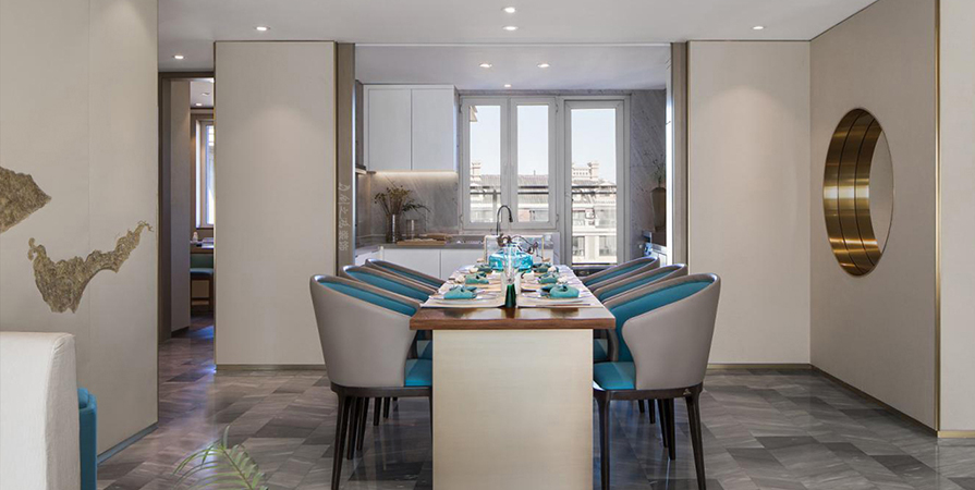 鵬飛南開(kāi)學(xué)苑127㎡新中式風(fēng)格三居室裝修案例