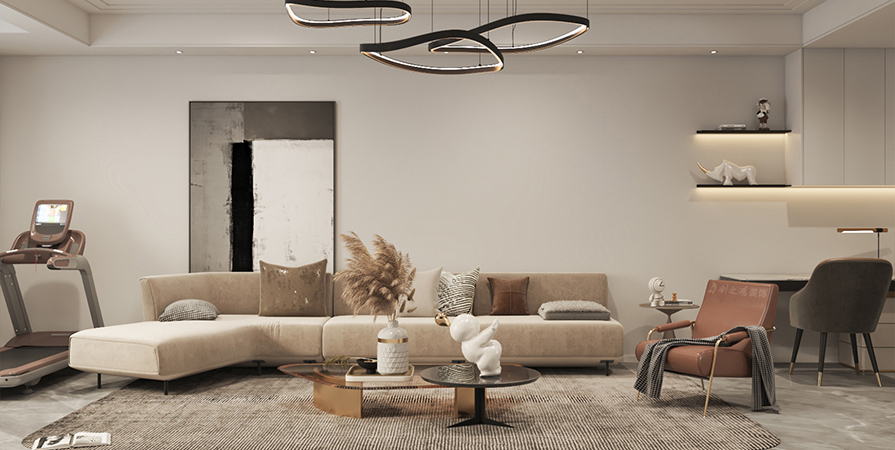 復(fù)地悅城花園145㎡輕奢風(fēng)格四居室裝修案例