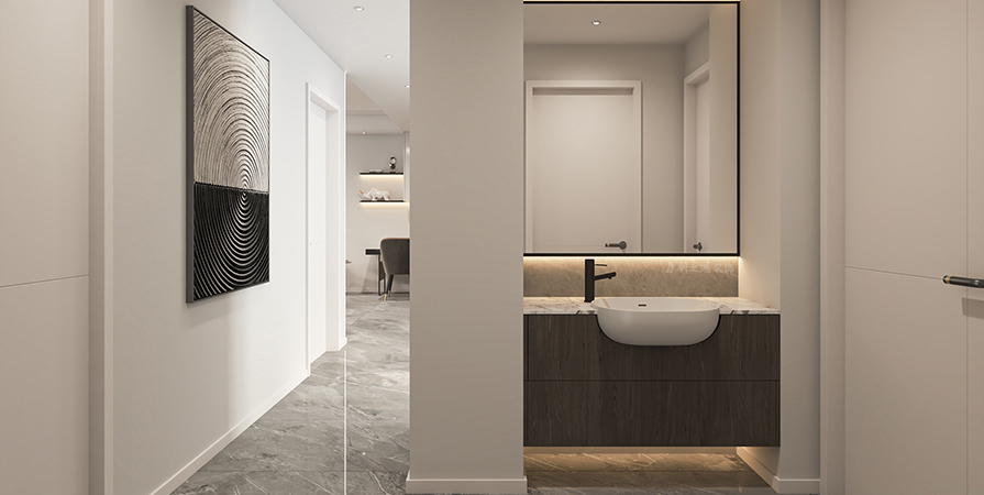 復(fù)地悅城花園145㎡輕奢風(fēng)格四居室裝修案例