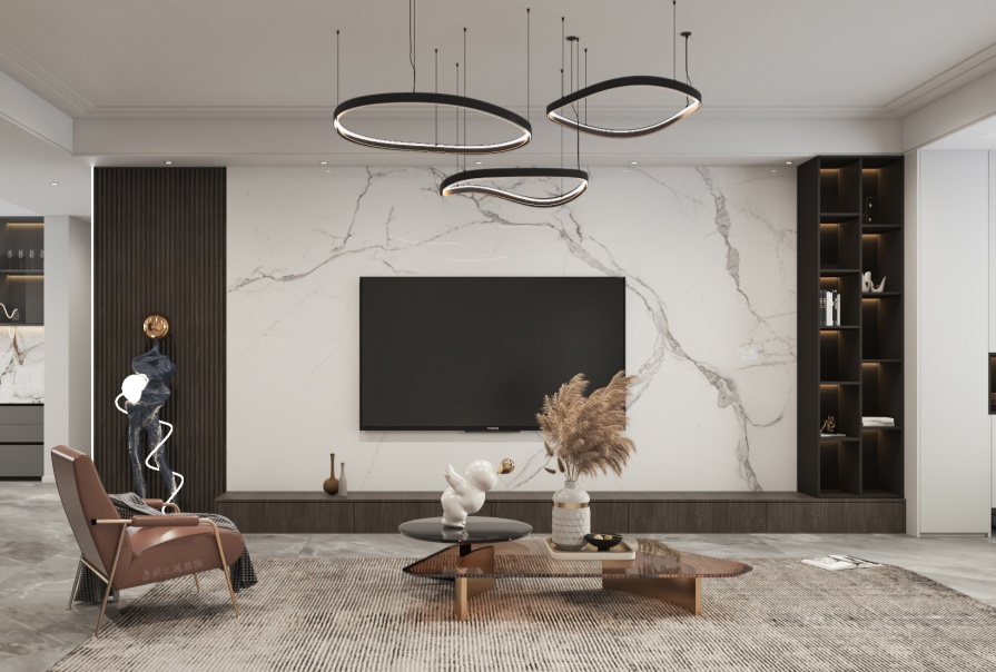 復(fù)地悅城花園145㎡輕奢風(fēng)格四居室裝修案例