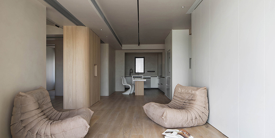 金地·兿華里94㎡極簡風格三居室裝修案例