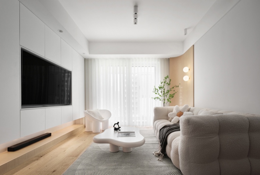 鵬飛·南開學(xué)苑78㎡原木風(fēng)格兩居室裝修案例