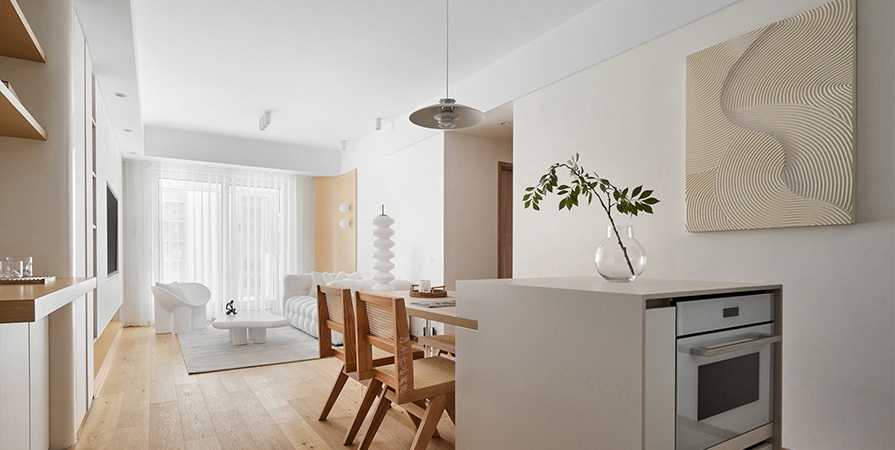 鵬飛·南開學苑78㎡原木風格兩居室裝修案例