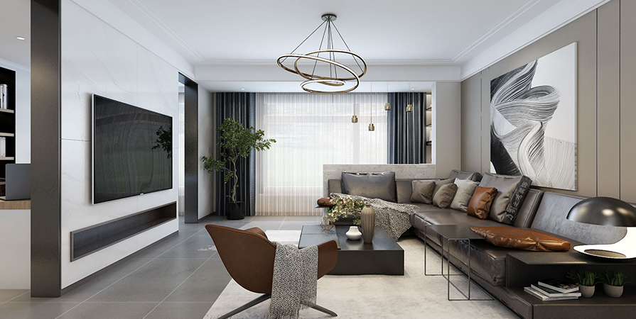 龍湖紫宸128㎡現(xiàn)代風(fēng)格三居室原創(chuàng)案例