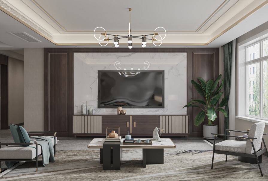 合盈園124㎡新中式風(fēng)格三居室原創(chuàng)案例