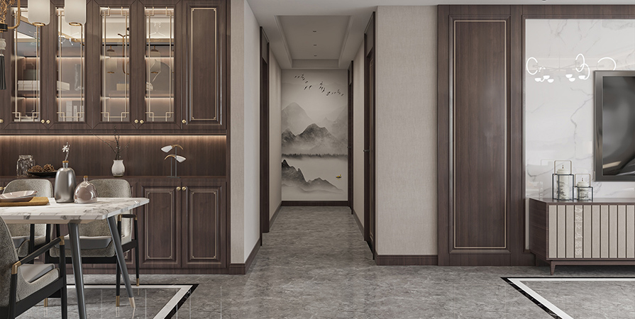 合盈園124㎡新中式風(fēng)格三居室原創(chuàng)案例