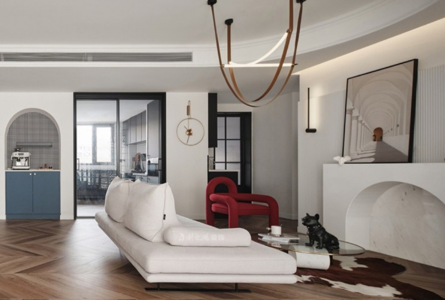 中交·城東春曉100㎡法式風格三居室裝修案例