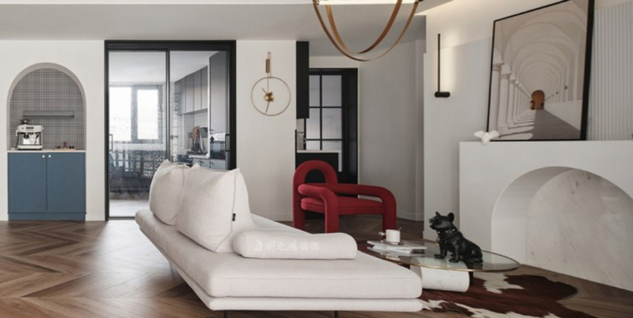 中交·城東春曉100㎡法式風(fēng)格三居室裝修案例