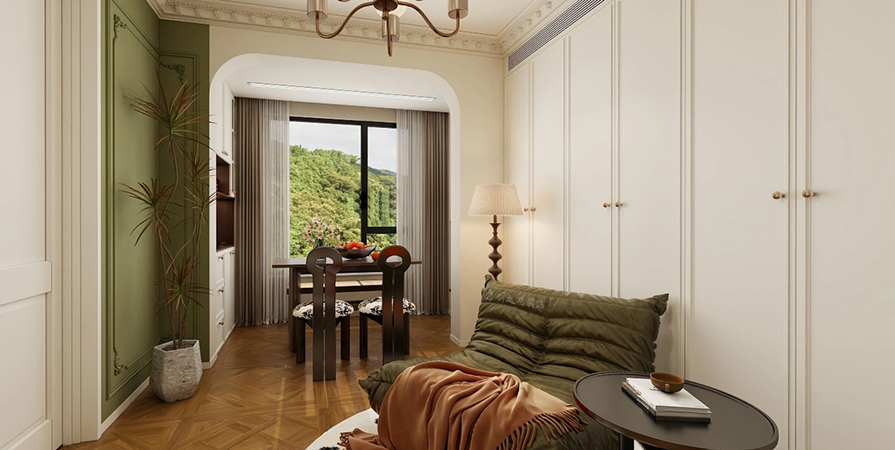 雅湖里91㎡法式風(fēng)格兩居室原創(chuàng)案例