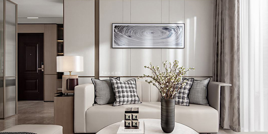 鵬飛南開學(xué)苑111㎡輕奢風(fēng)格三居室裝修案例