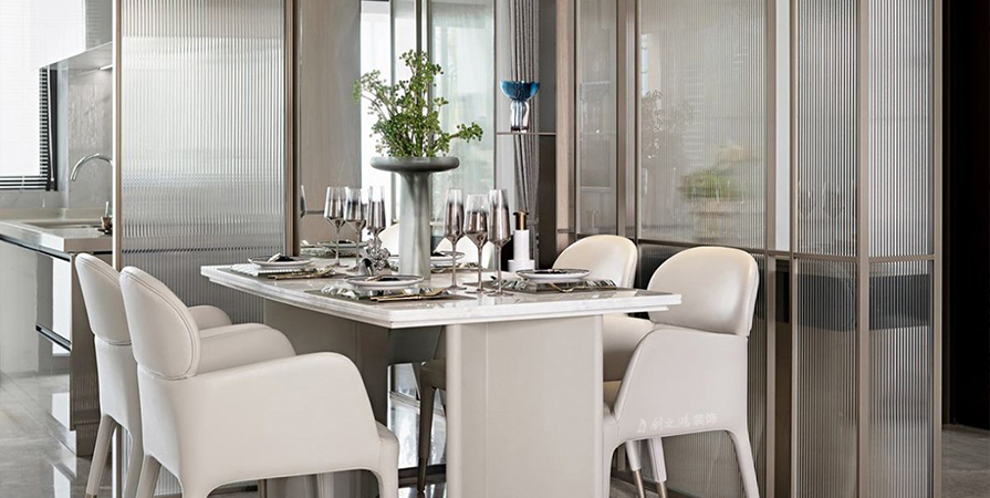 鵬飛南開學(xué)苑111㎡輕奢風(fēng)格三居室裝修案例