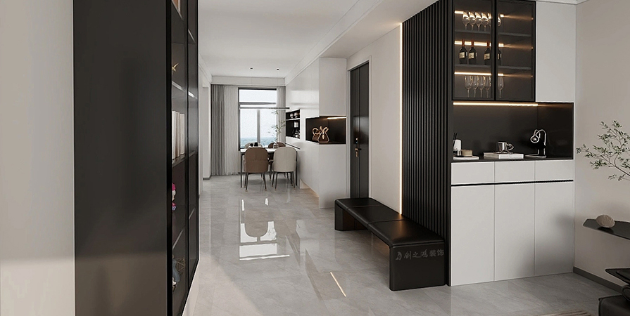 水西園147㎡現(xiàn)代風格三居室原創(chuàng)案例