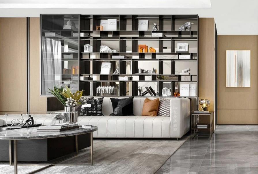 金地水西印143㎡輕奢風(fēng)格三居室裝修案例