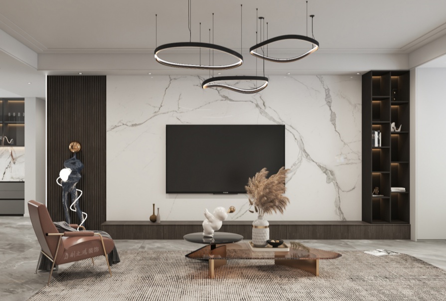 復(fù)地湖濱廣場(chǎng)145㎡現(xiàn)代風(fēng)格三居室裝修案例