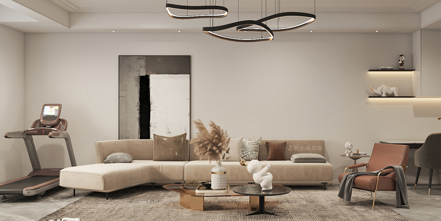 復(fù)地湖濱廣場145㎡現(xiàn)代風(fēng)格三居室裝修案例