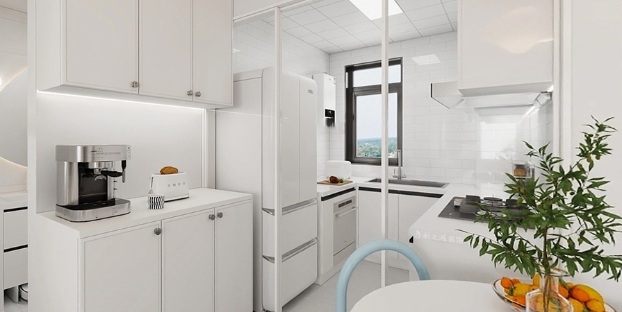 保利和光塵樾89㎡奶油風(fēng)格三居室原創(chuàng)案例