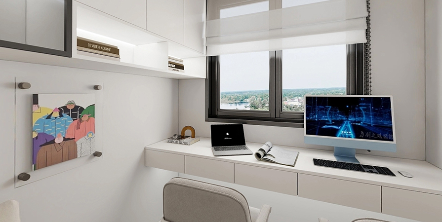 保利和光塵樾89㎡奶油風(fēng)格三居室原創(chuàng)案例