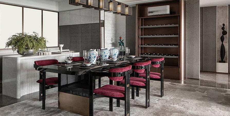 綠城水西雲(yún)廬193㎡新中式風(fēng)格三居室裝修案例