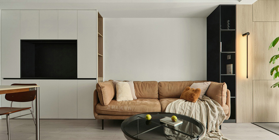 米蘭紫芥園90㎡現(xiàn)代風(fēng)格兩居室裝修案例