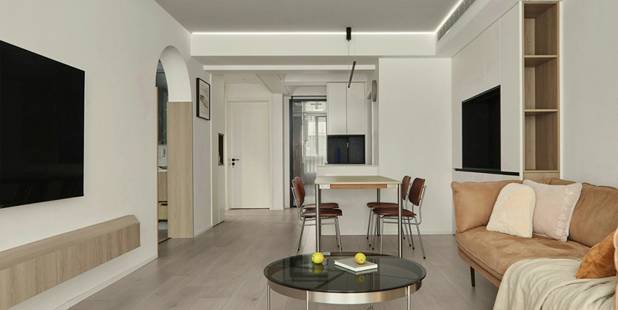 米蘭紫芥園90㎡現(xiàn)代風(fēng)格兩居室裝修案例