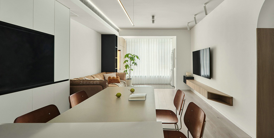 米蘭紫芥園90㎡現(xiàn)代風(fēng)格兩居室裝修案例