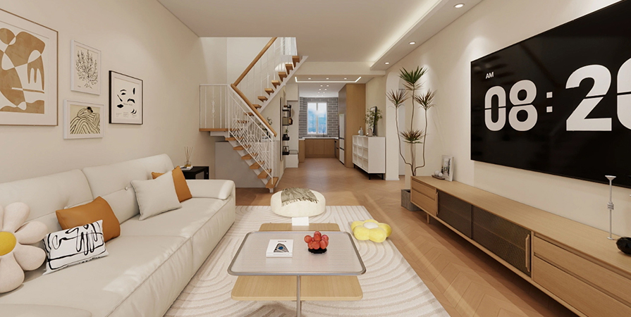 水西園82㎡原木風(fēng)格兩居室原創(chuàng)案例