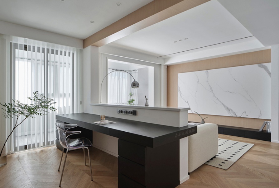 鵬飛南開學(xué)苑111㎡現(xiàn)代風(fēng)格三居室裝修案例