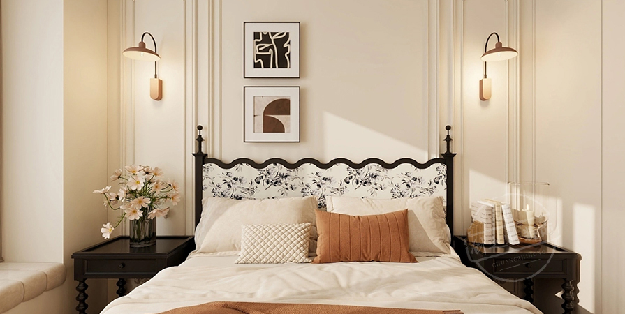 桂語(yǔ)映月100㎡法式風(fēng)格三居室原創(chuàng)案例