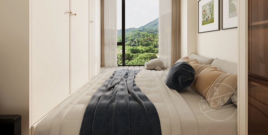 桂語(yǔ)映月100㎡法式風(fēng)格三居室原創(chuàng)案例