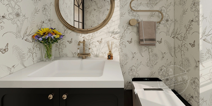 桂語(yǔ)映月100㎡法式風(fēng)格三居室原創(chuàng)案例