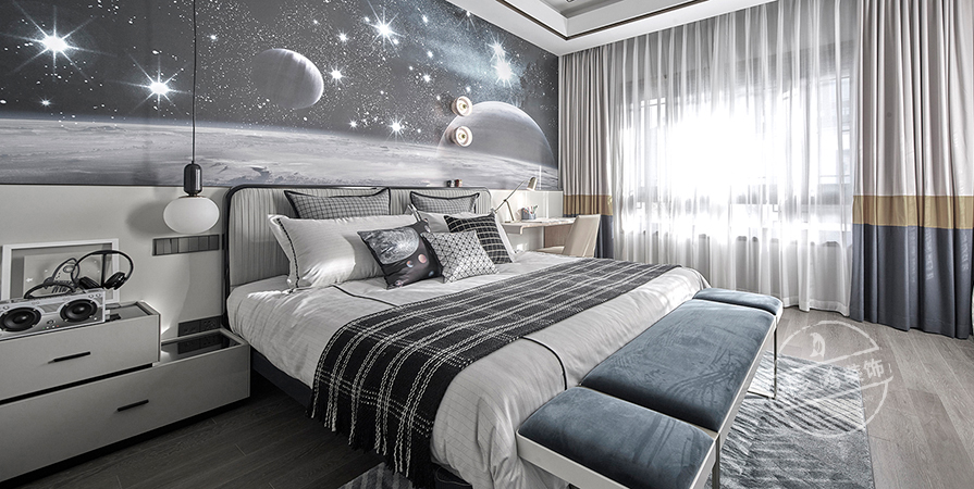 金融街聽(tīng)湖小鎮(zhèn)161㎡新中式風(fēng)格別墅裝修案例