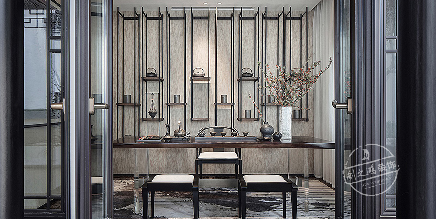 金融街聽(tīng)湖小鎮(zhèn)161㎡新中式風(fēng)格別墅裝修案例