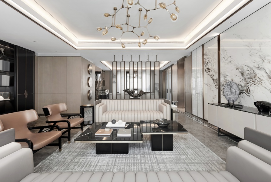 金融街聽湖小鎮(zhèn)161㎡新中式風(fēng)格別墅裝修案例