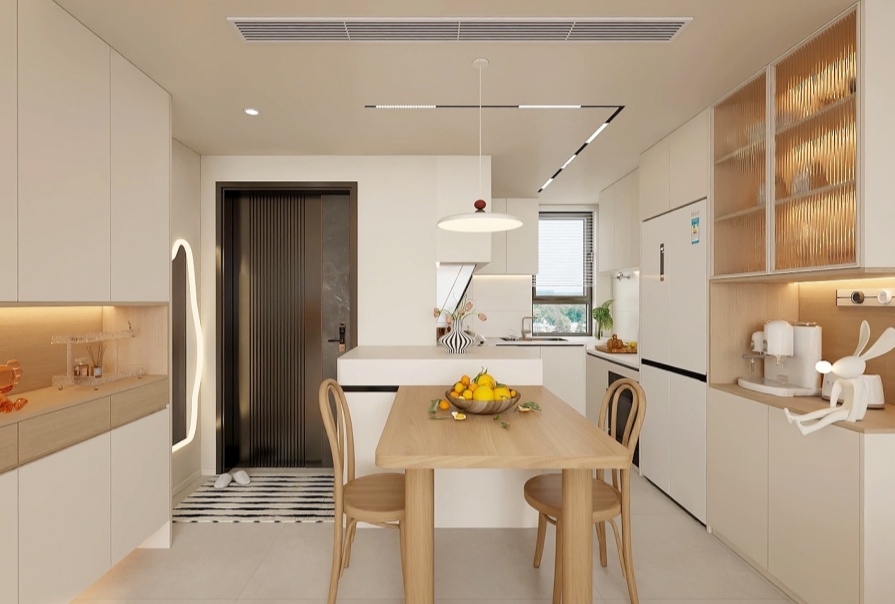 保利·和光塵樾87㎡奶油風(fēng)格三居室原創(chuàng)案例