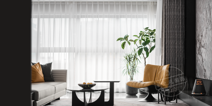 綠城·水西雲(yún)廬103㎡輕奢風格三居室裝修案例