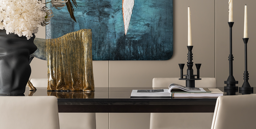 中交海河璽129㎡輕奢風格三居室裝修案例