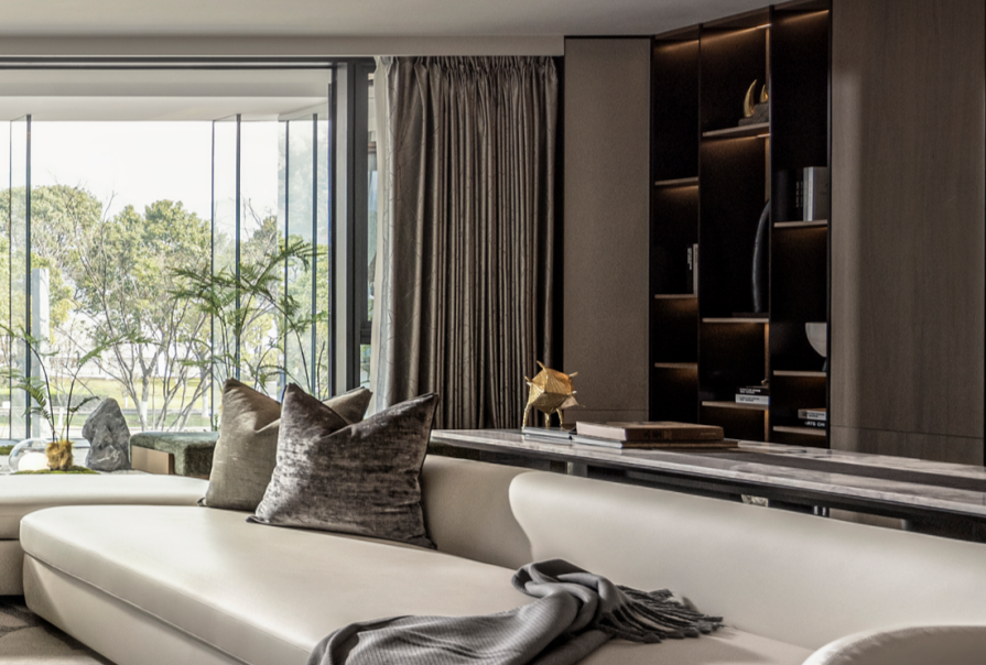 綠城曉月晴川143㎡輕奢風(fēng)格三居室裝修案例