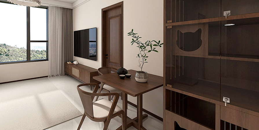 名都公寓111㎡現(xiàn)代簡約風格三居室原創(chuàng)案例