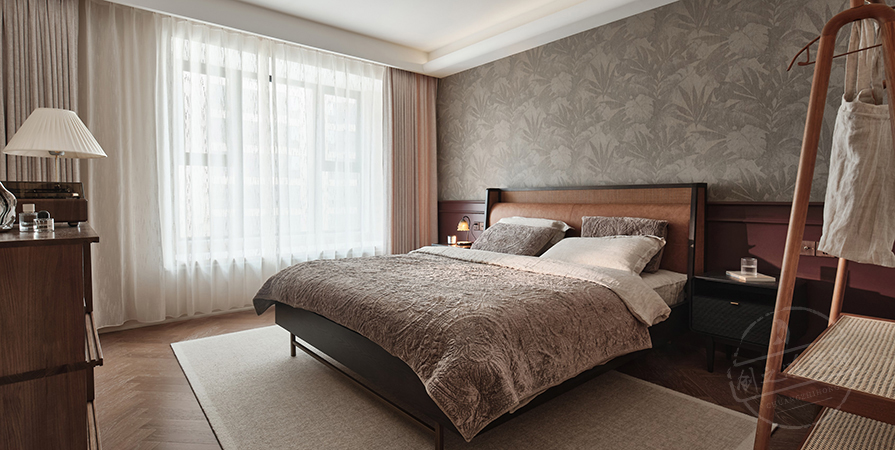 綠城·曉月晴川132㎡輕法式風(fēng)格三居室裝修案例